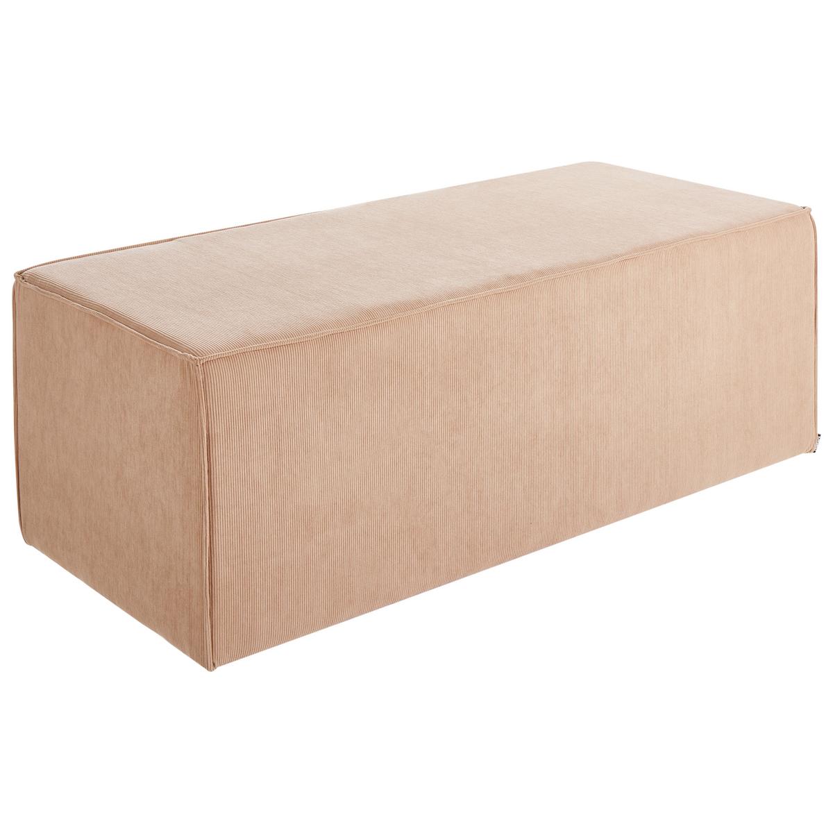 POUF Cord Beige Vinita - Beige, Textil (120/43/55cm) - Beliani