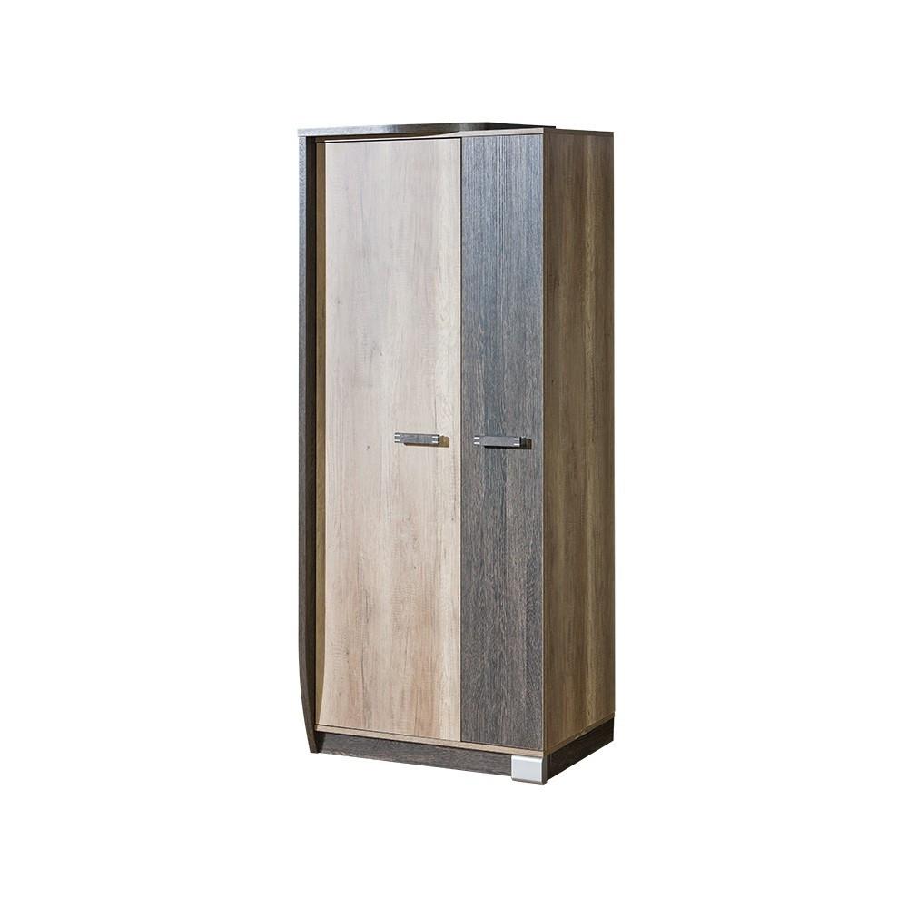DREHTÜRENSCHRANK PALMERO 80/192,5/58cm 2-türig Braun - Eichefarben/Braun, Holzwerkstoff (80/192.5/58cm) - MASSENO