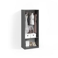 KLEIDERSCHRANK Trento Anthrazit - Anthrazit, Holzwerkstoff (80/200/50cm) - Livinity®