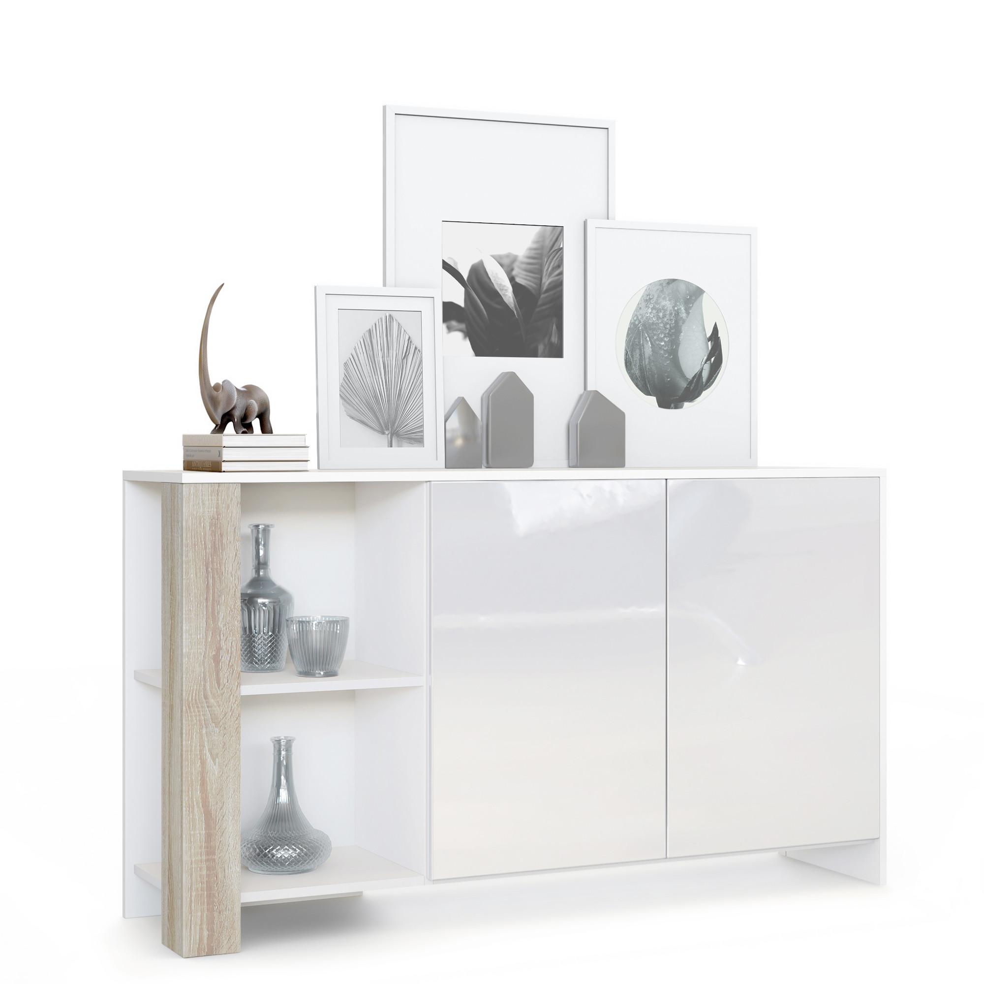SIDEBOARD Canto Eiche sägerau - Eiche San Remo, Holzwerkstoff (143/81/36cm) - Vladon