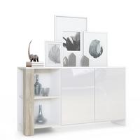 SIDEBOARD Canto Eiche sägerau - Eiche San Remo, Holzwerkstoff (143/81/36cm) - Vladon