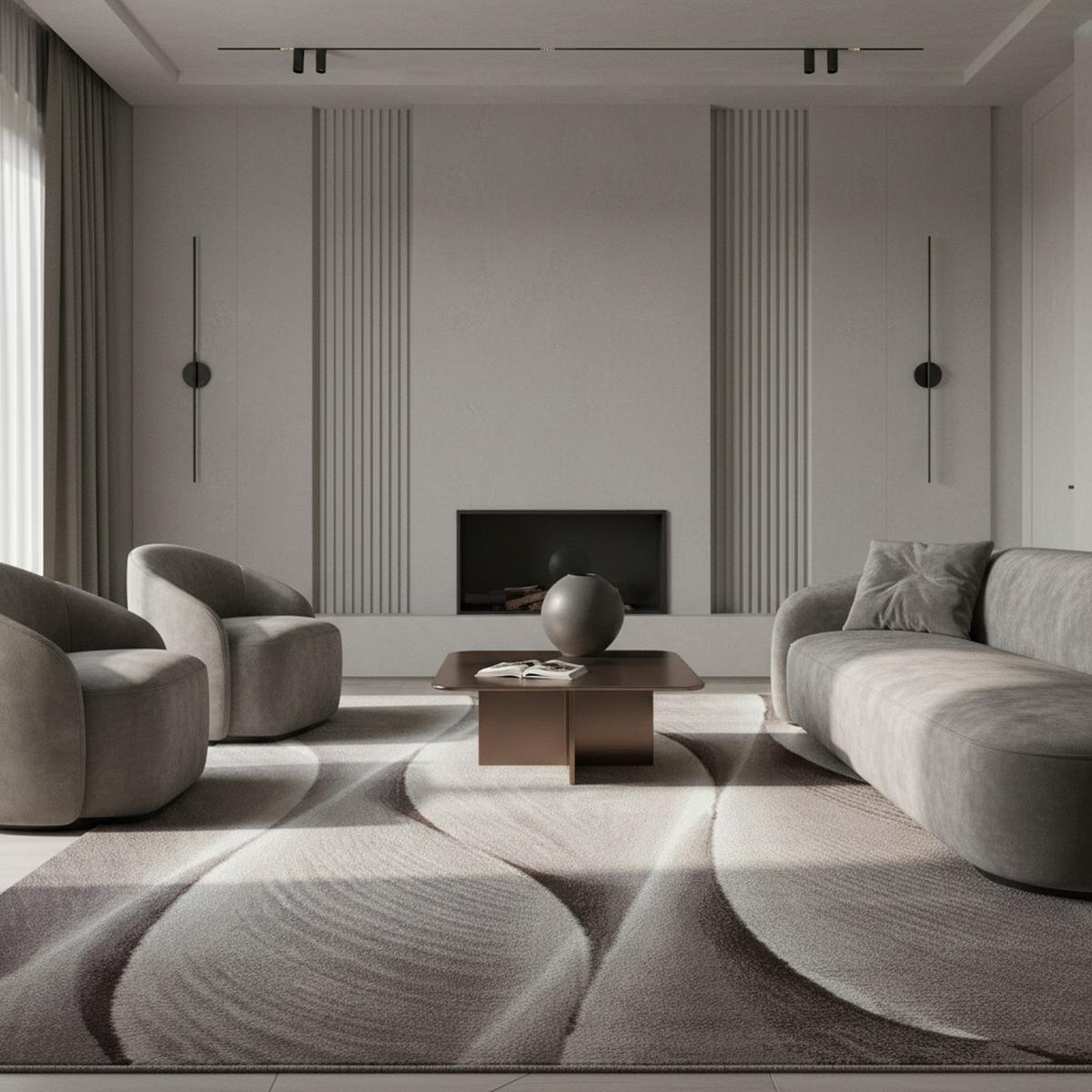 KURZFLORTEPPICH DRAU, mit Farbverlauf, Braun, 140 x 200 cm - Braun, Textil (200/140cm) - KADIMA DESIGN