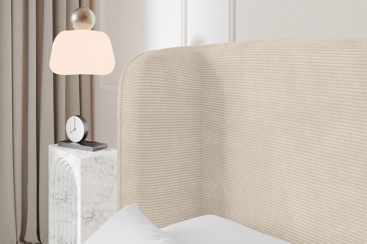 POLSTERBETT mit Bettkasten und Lattenrost, Bett mit Matratze H3/H4 - ESTI 140x200 Beige - Kaschmir, Holzwerkstoff/Textil (140/200cm) - ALTDECOR