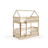 ETAGENBETT ELENA mit Bettkasten 80x160 cm Kieferfarben - Kieferfarben, Holz (80/160cm) - MASSENO
