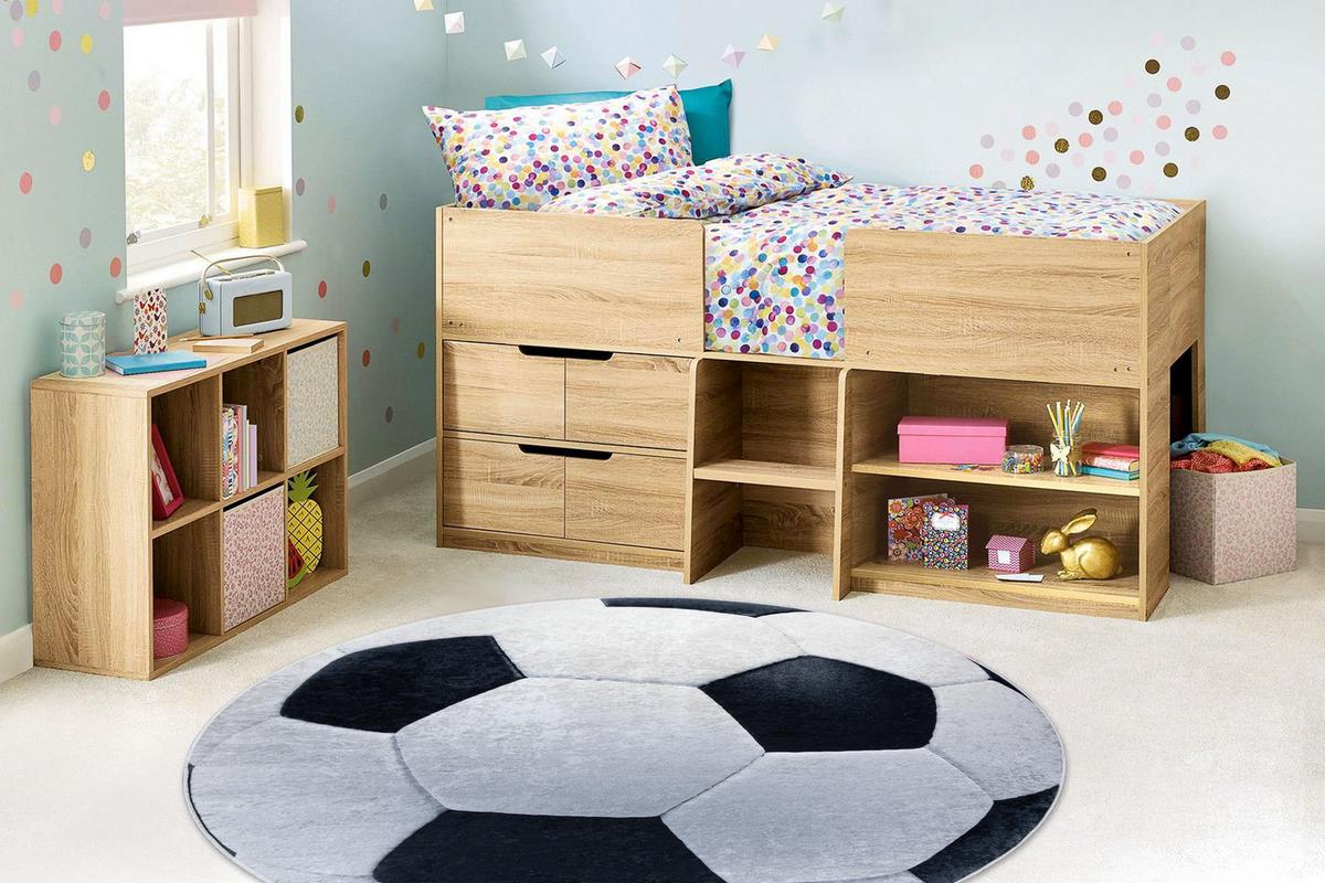 TEPPICH Boisko 100 cm - Weiß, Textil (100/100cm) - rugsX
