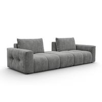 SOFA VERONA 4-Sitzer, Grau - Schwarz/Grau, Holz/Textil (282/83/110cm) - Courtois Laville