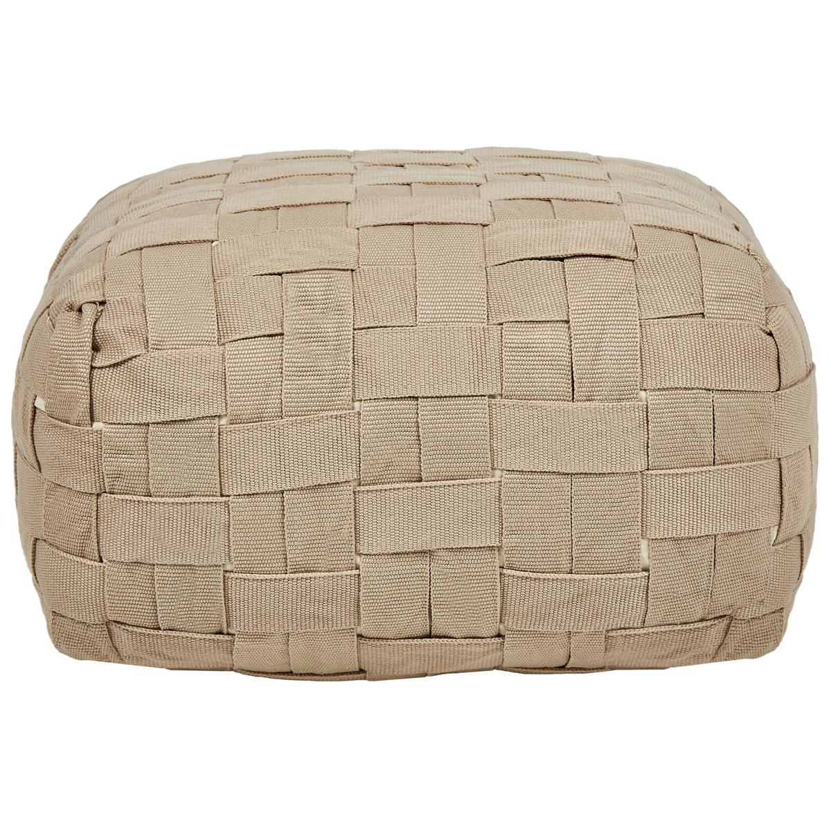 POUF Beige Bodla - Beige, Kunststoff (50/30/50cm) - Beliani