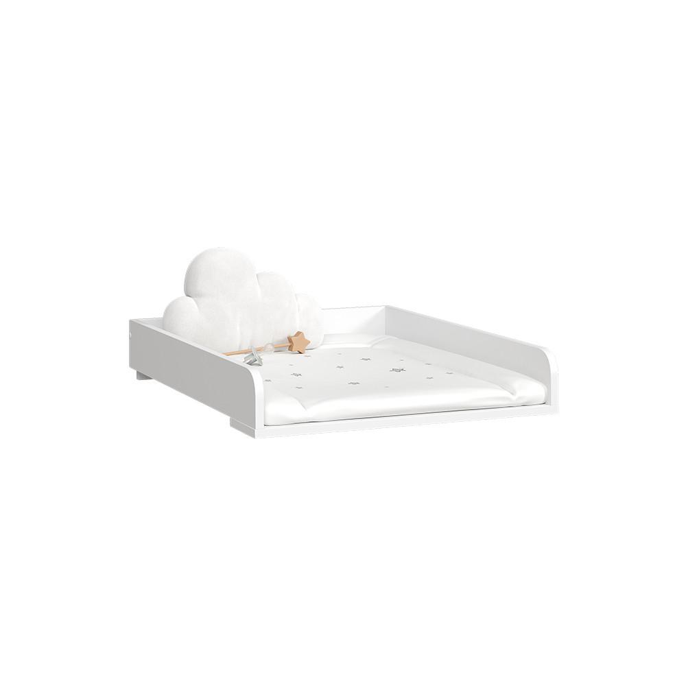 WICKELAUFSATZ Paolina Weiß 60 x 12.6 cm - Weiß, Holzwerkstoff (60/12.6/74.5cm) - Livinity®