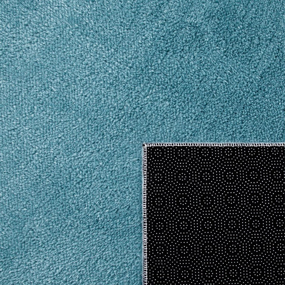 KURZFLORTEPPICH, einfarbig, Türkis, Ø 80 cm - Blau, Textil (80/80cm) - KADIMA DESIGN