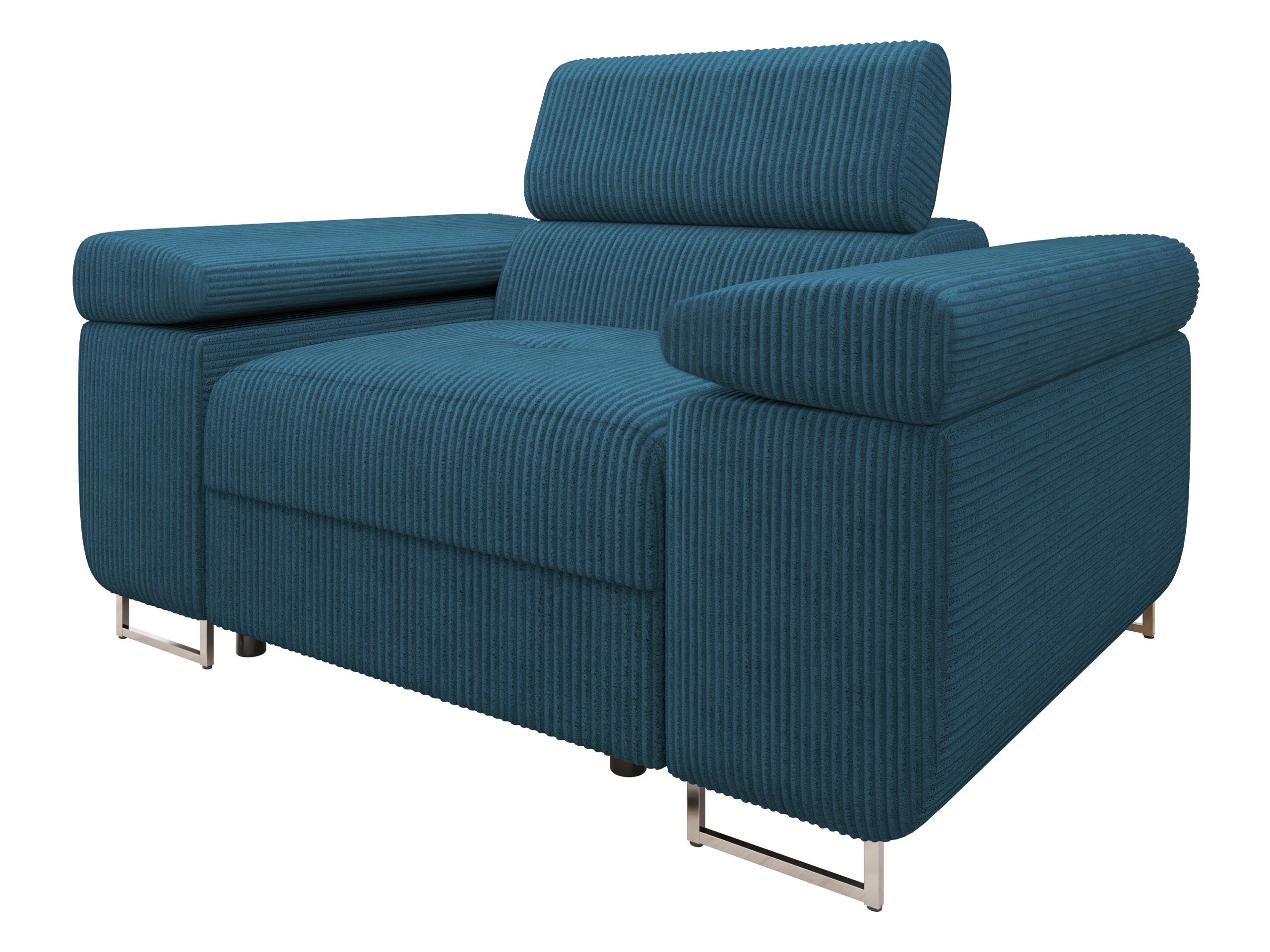SESSEL Torezio Cord - Blau, Holz/Textil (134/90/102cm) - MIRJAN24