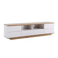 TV-SCHRANK 180 cm in Weiß & Holz-Optik Modernes Color-Block-Design - Honigeiche, Holzwerkstoff (180/46/38cm) - Urban Meuble