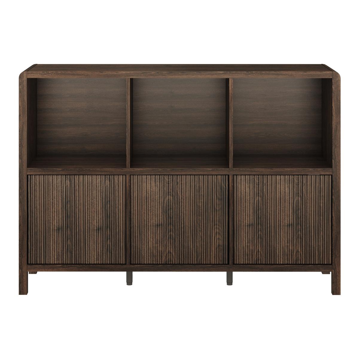 SIDEBOARD Lukkodso - Walnussfarben, Holzwerkstoff (110/76.5/30cm) - [en.casa]