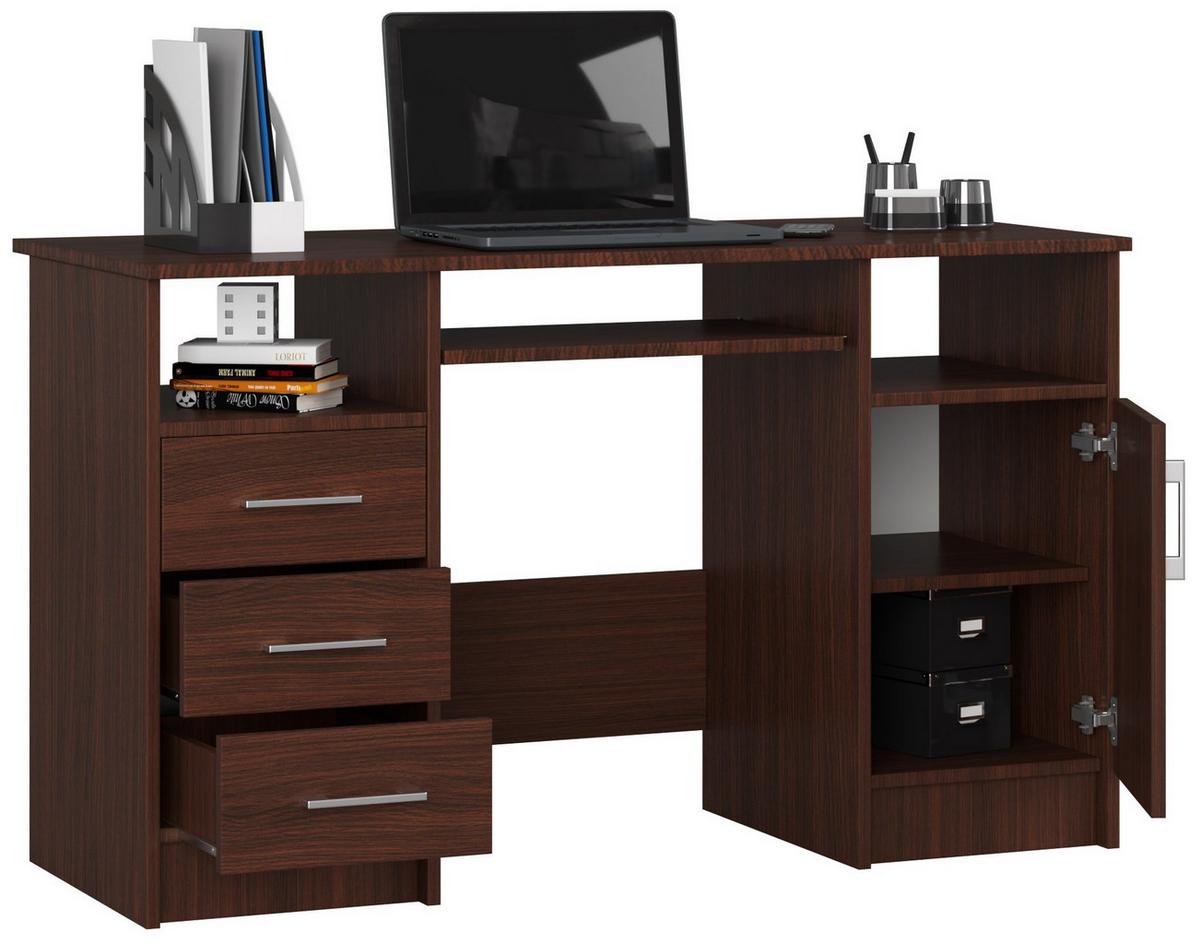 SCHREIBTISCH Dunkelbraun 74/124/52 - Dunkelbraun, Holzwerkstoff (120/53.6/74cm) - RAUMHIRSCH FURNITURE