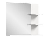 SPIEGEL Badezimmer weiß 80 cm, Wandspiegel mit Regal - Weiß, Holzwerkstoff/Metall (82/56/34cm) - Inn.Furn