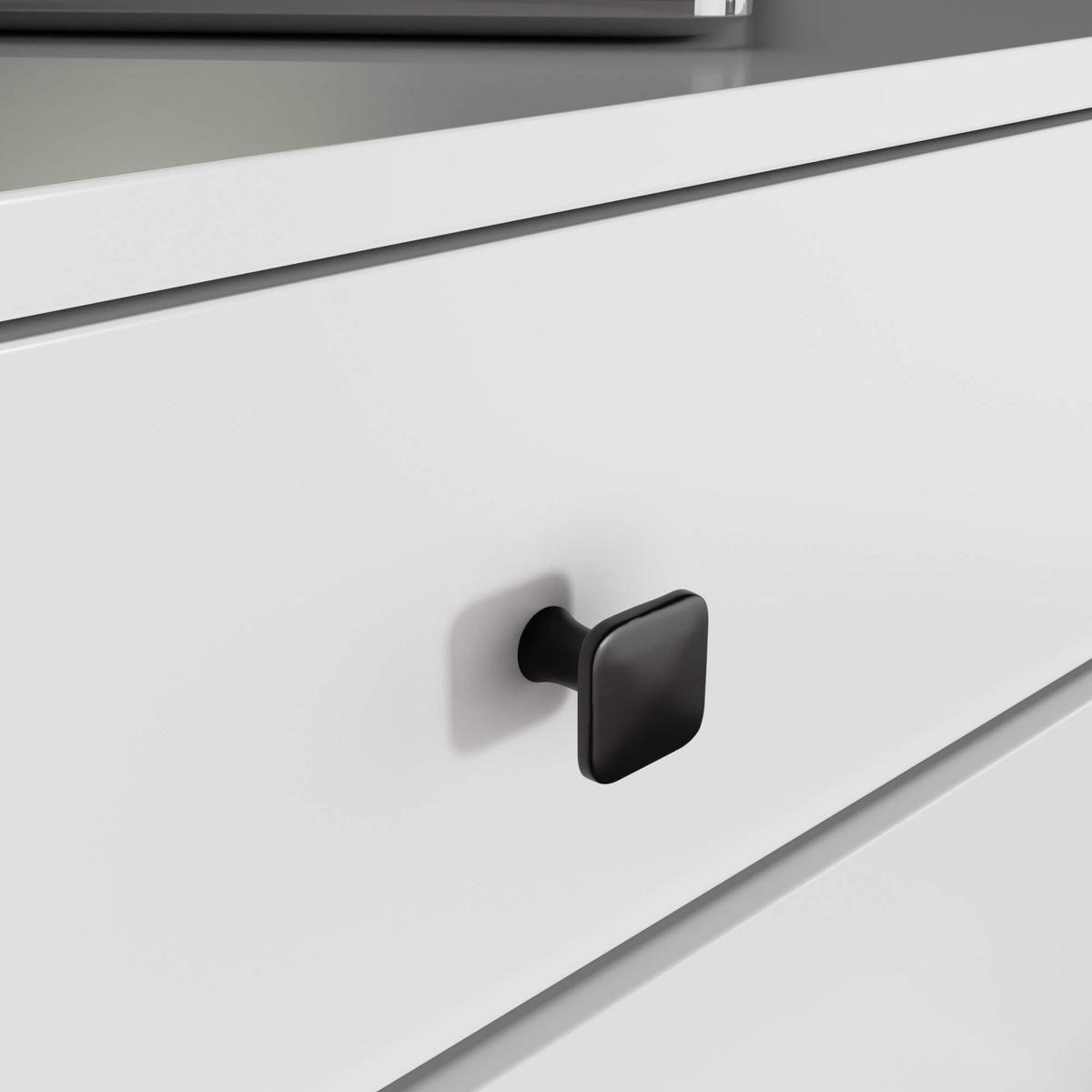 KOMMODE Weiß, Schwarz 73/60/37 - Schwarz/Weiß, Holzwerkstoff (60/73/37cm) - RAUMHIRSCH FURNITURE