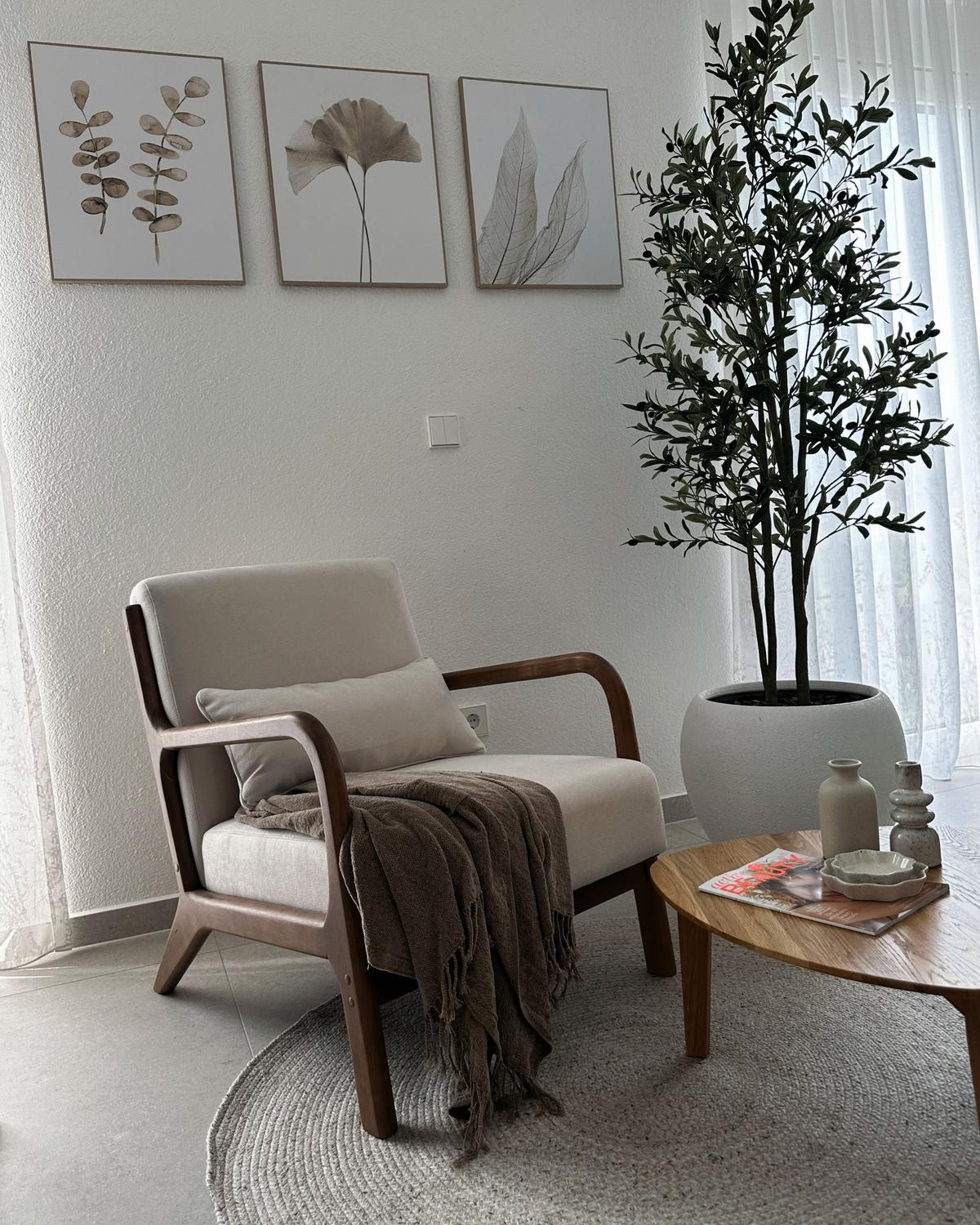 SESSEL Stoff Helles Beige Skovde - Hellbraun/Creme, Textil (65/78/80cm) - Beliani