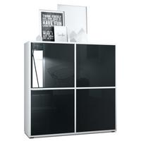 HIGHBOARD Cuba Türen in Schwarz Hochglanz - Schwarz Hochglanz, Holzwerkstoff (104/105.5/35.5cm) - Vladon
