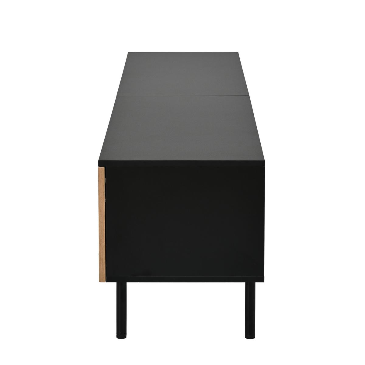 TV-LOWBOARD Walnuss Holzoptik 200cm für 80 Zoll TV mit 4 Türen & 2 Schubladen - Walnussfarben, Holzwerkstoff (200/55/39.5cm) - Urban Meuble