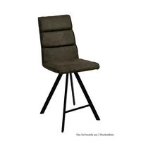 THEKENSTUHL (2er-Set) Delfina 47x109x60 Schwarz/Khaki - Dunkelgrün/Schwarz, Kunststoff (60/109/47cm) - 58aufmkessel