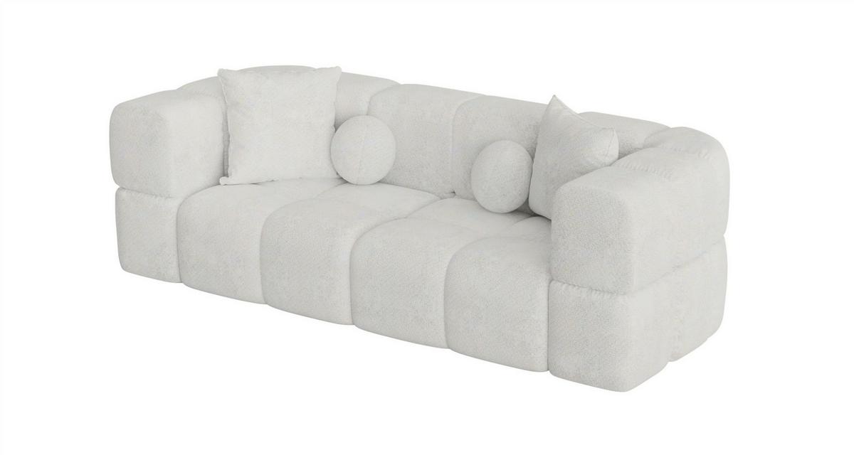 SOFA 3-sitzer Vega - Weiß, Holzwerkstoff/Textil (250/77/103cm) - Fun Möbel