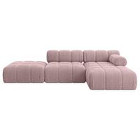 ECKSOFA modulares Sofa Lizur-L1 - 285x160x70 cm Rosa Cord - Rosa, Holzwerkstoff/Textil (285/160cm) - ALTDECOR