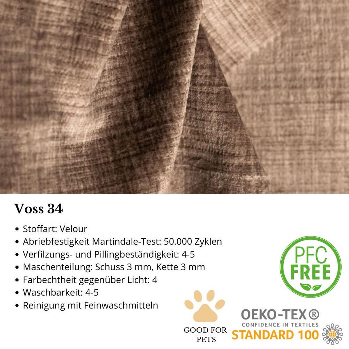 ECKSCHLAFSOFA Alex Mini hellbraun rechts - Hellbraun/Schwarz, Textil (245/185cm) - Beautysofa