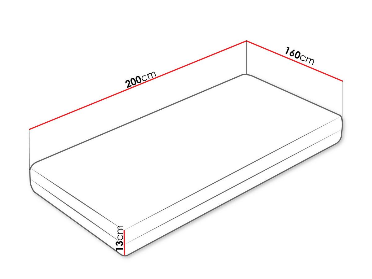 SCHAUMSTOFFMATRATZE Sonto 13 cm - Weiß, Textil (160/200cm) - MIRJAN24
