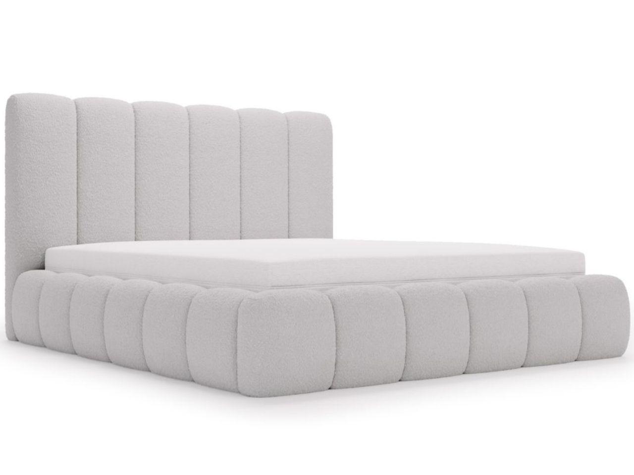 POLSTERBETT Imperial 200x200 Bouclé-Stoff Hellgrau - Hellgrau, Textil (200/200cm) - Graingold