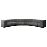 WOHNLANDSCHAFT modulares Sofa Lazro-U1 - 373x373x70 cm Dunkelgrau - Dunkelgrau, Holzwerkstoff/Textil (373/70/373cm) - ALTDECOR