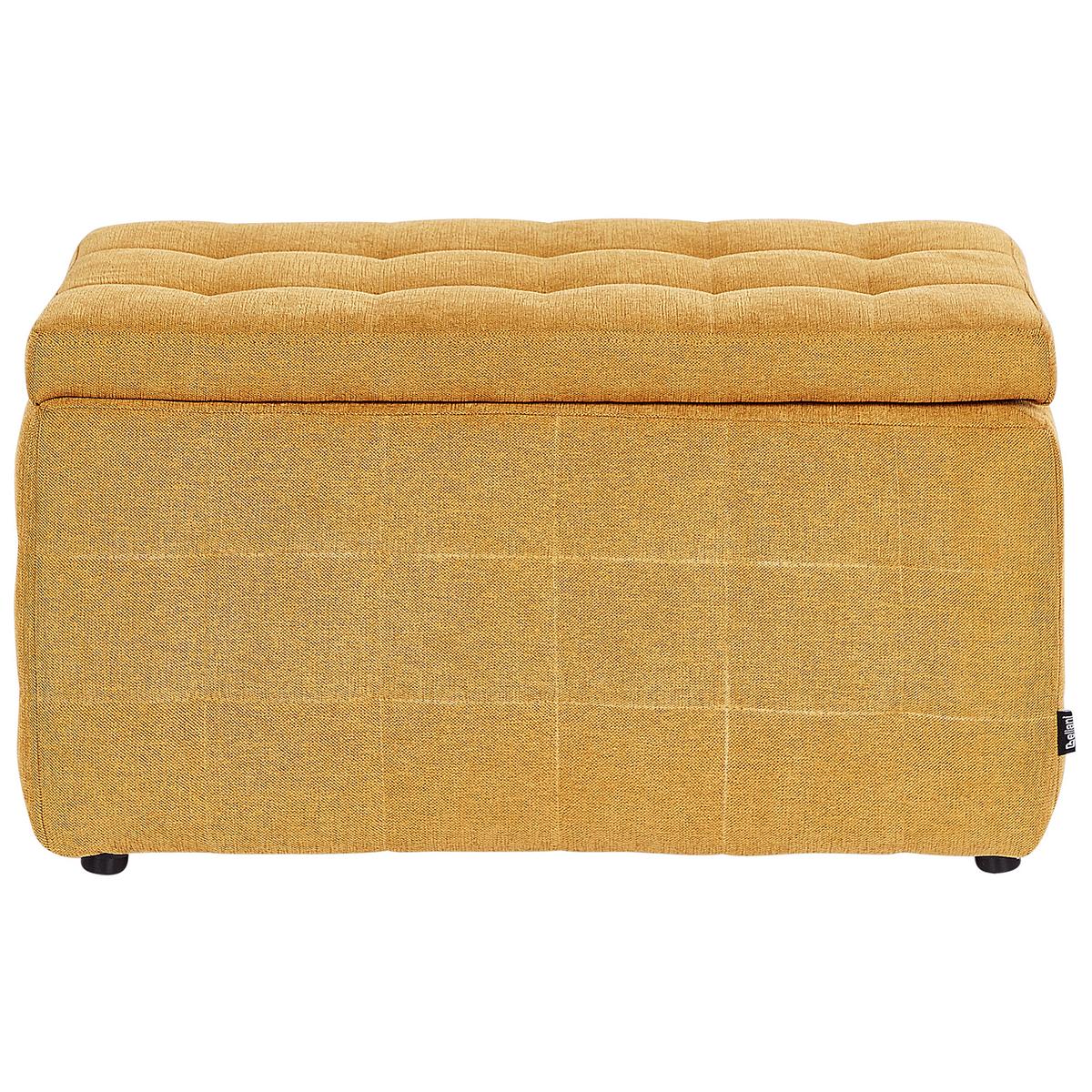 OTTOMANE mit Stauraum Stoff Gelb Michigan - Gelb, Textil (74/40/42cm) - Beliani