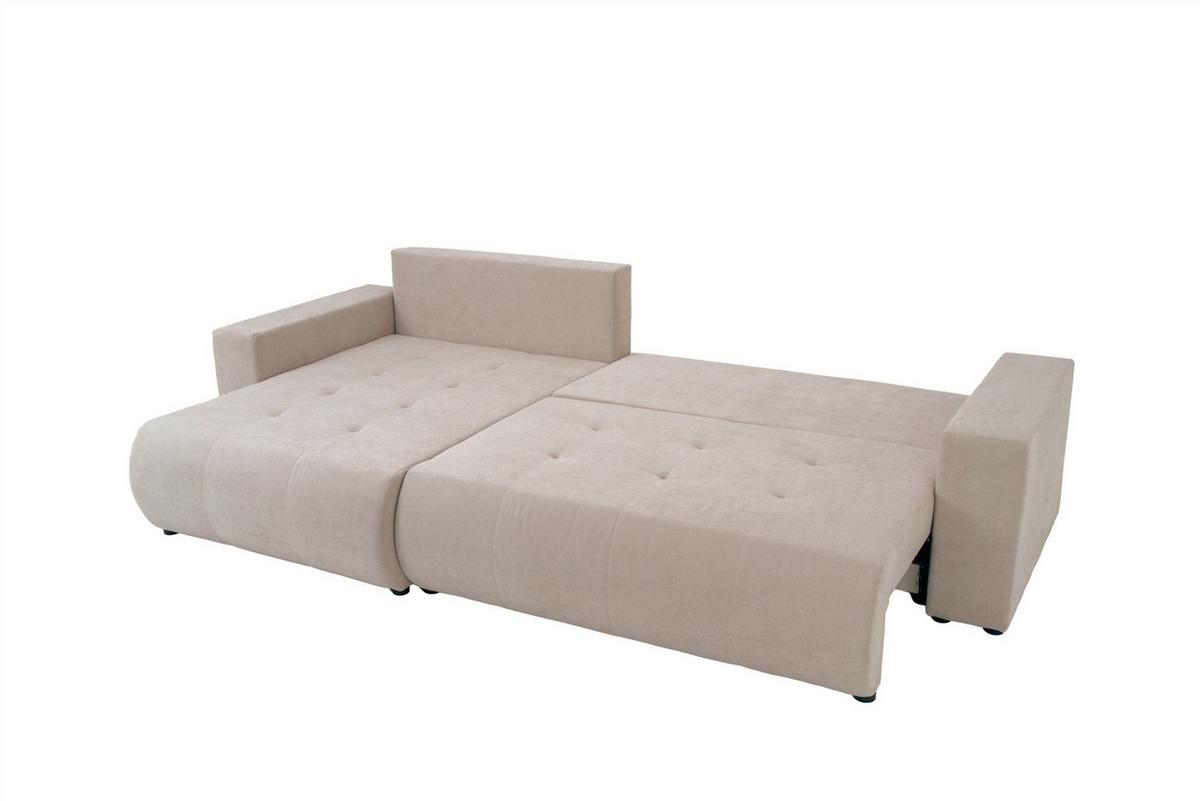 ECKSOFA Armari Mit Schlaffunktion - Schwarz, Holzwerkstoff/Textil (154/277cm) - Fun Möbel