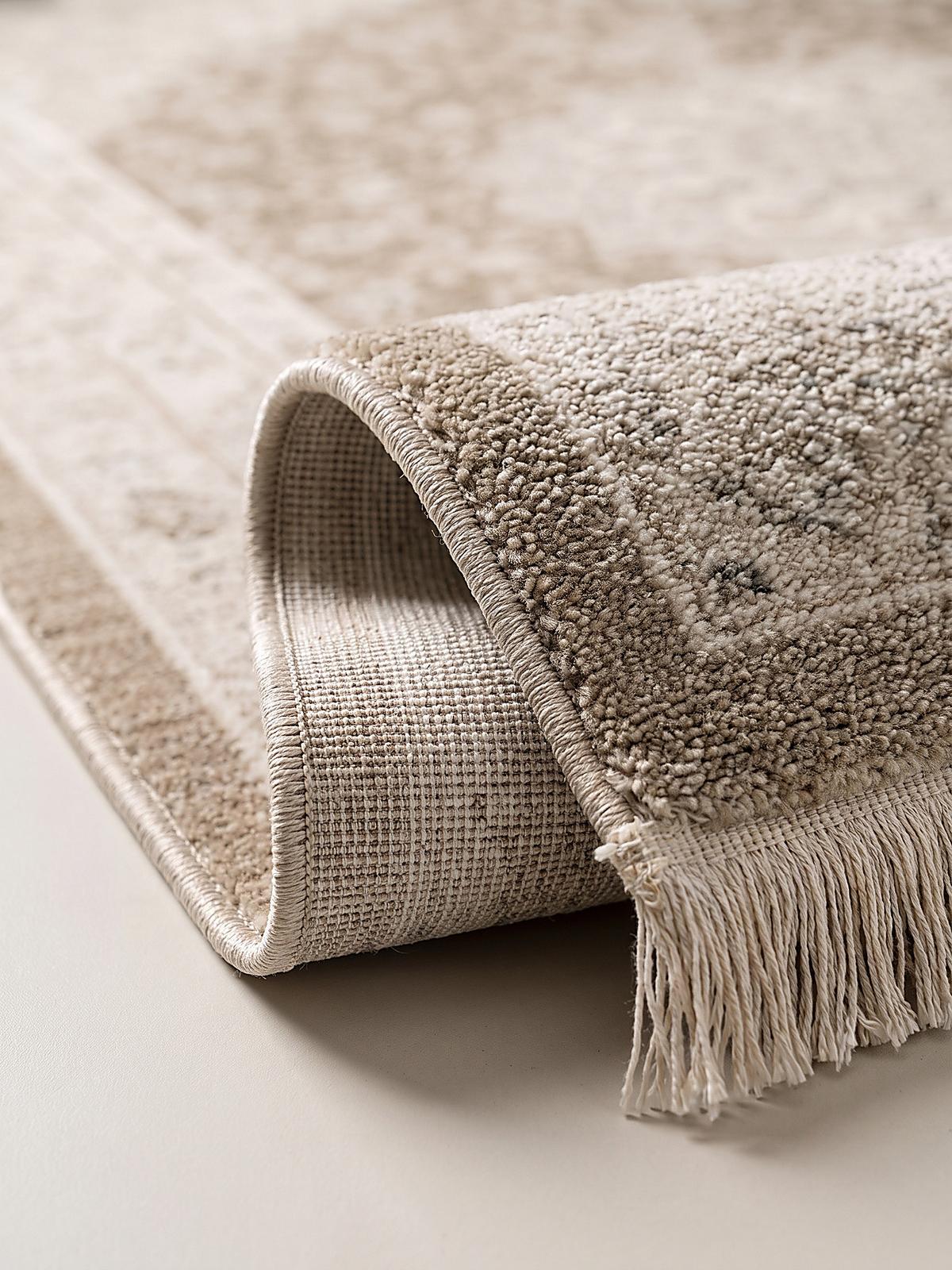 KURZFLORTEPPICH Orientalisch SCRIVIA Polypropylen Braun 120 x 160 cm - Braun, Textil (120/160cm) - KADIMA DESIGN