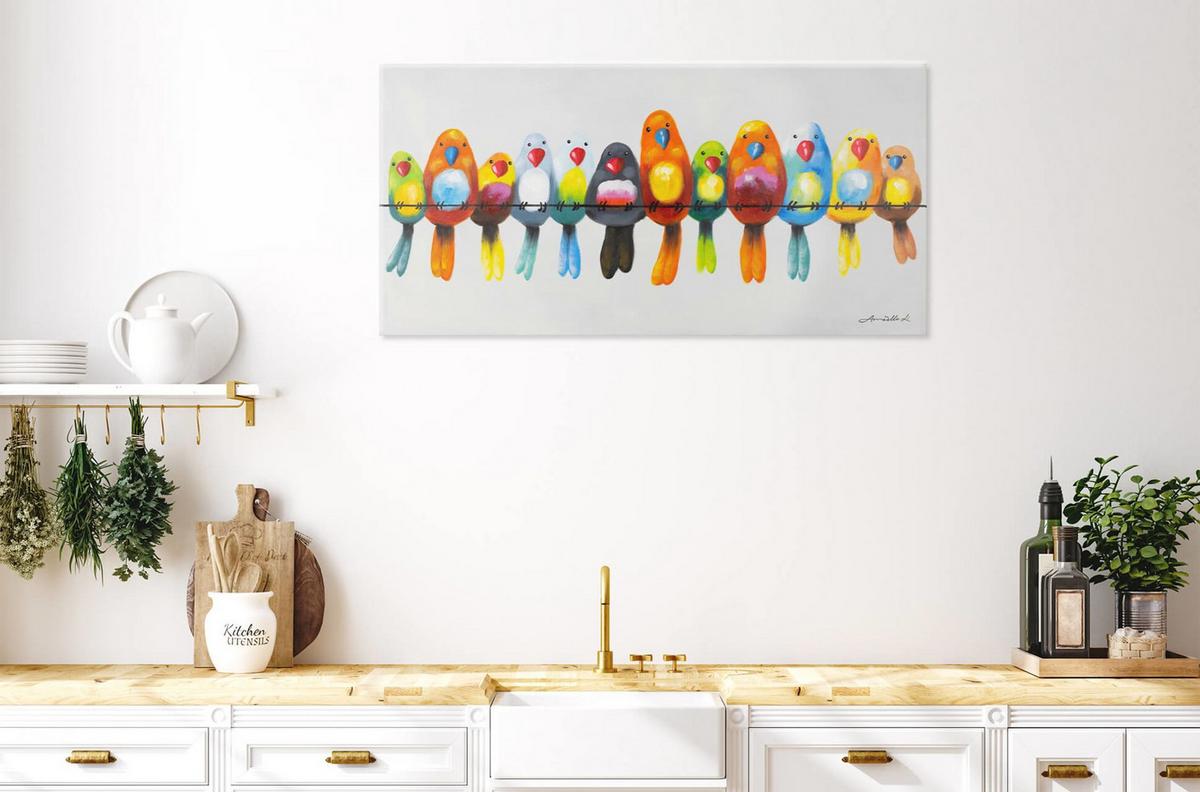 ÖLGEMÄLDE 120/60 cm - Multicolor, Holz/Textil (120/60cm) - KUNSTLOFT