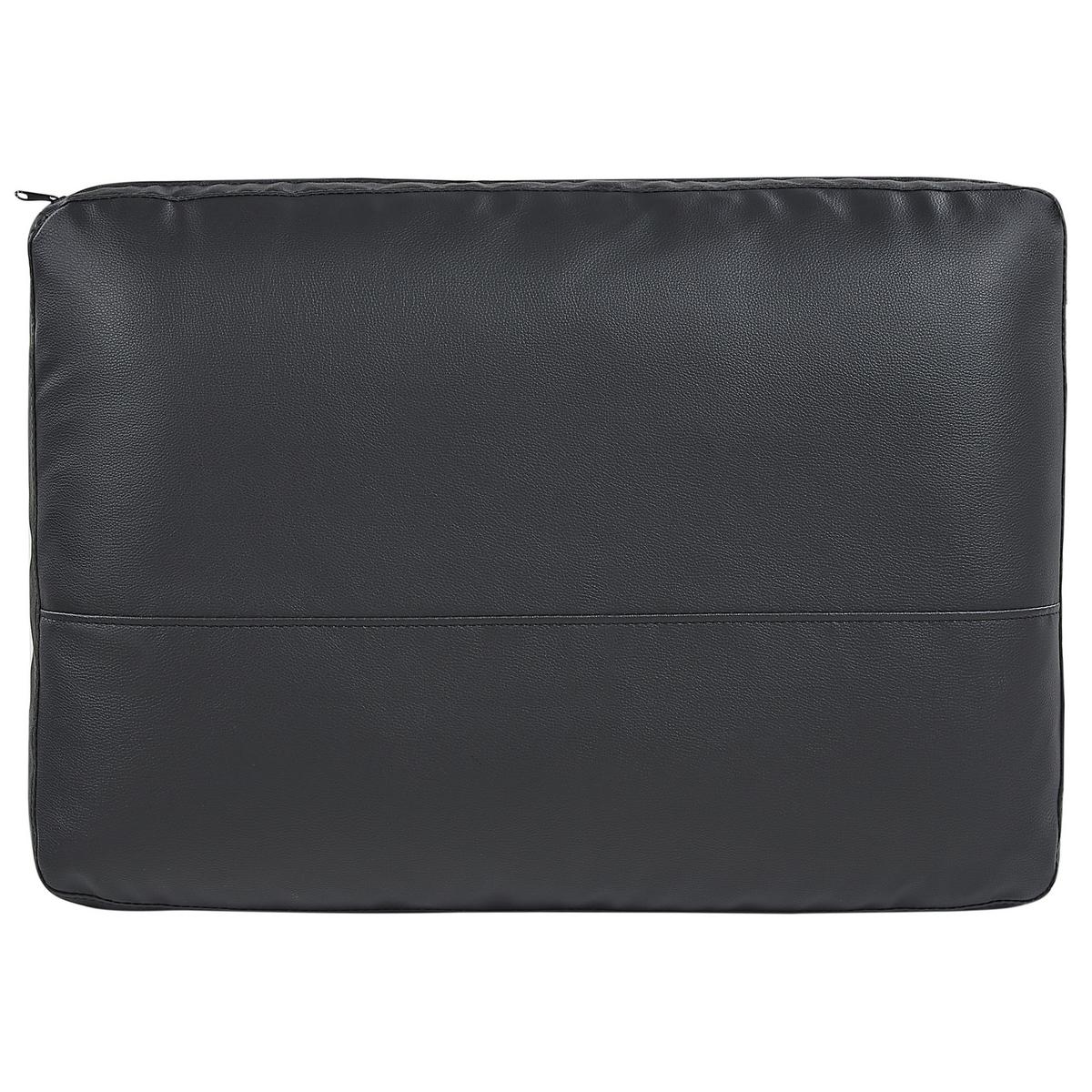 2-SITZER-SOFA Kunstleder schwarz Sovik - Schwarz, Kunststoff/Textil (156/72/87cm) - Beliani