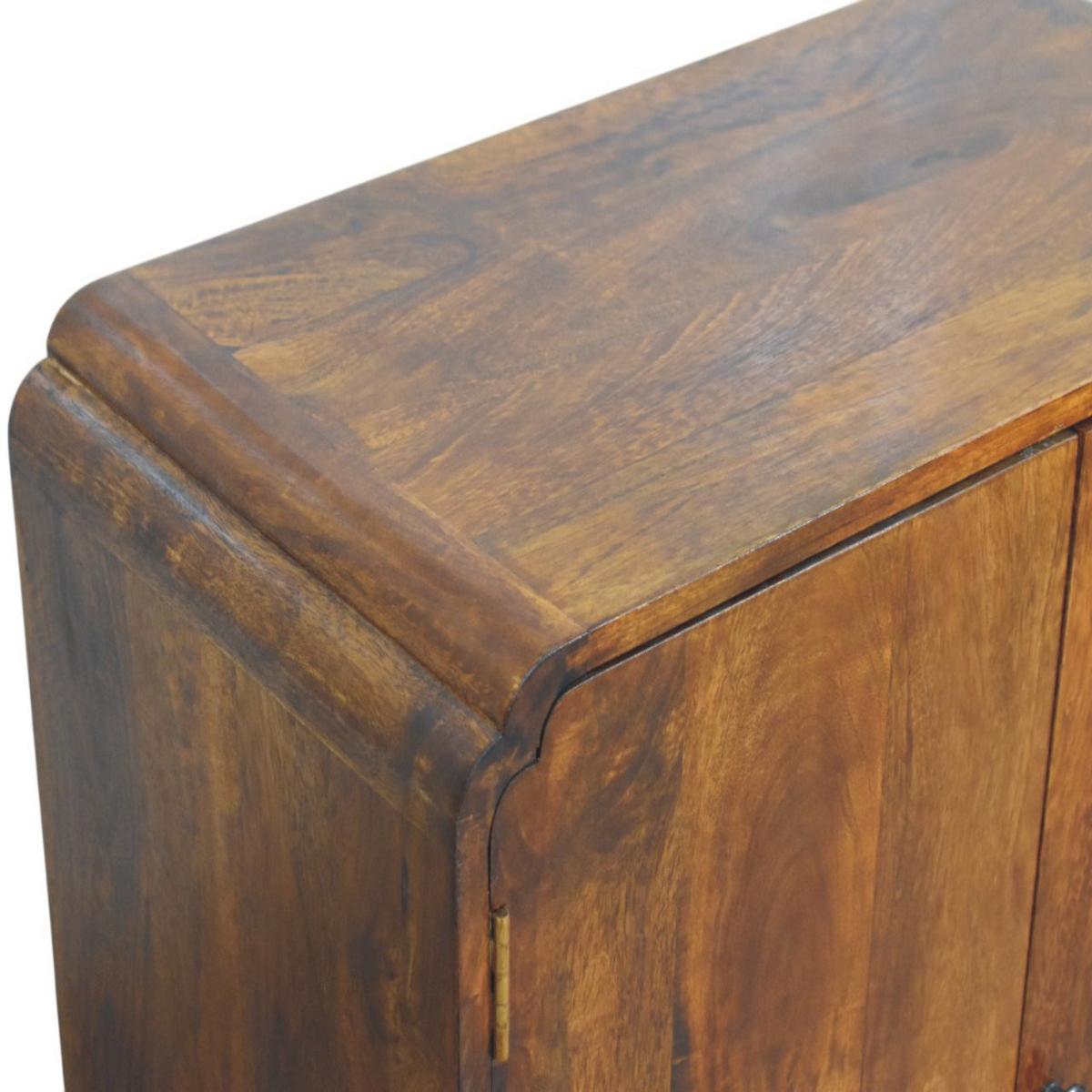 SCHRANK Rich-Kastanien-Finish, 2 Regale innen, Braun - Braun, Holz (35/80/70cm) - Artisan Furniture
