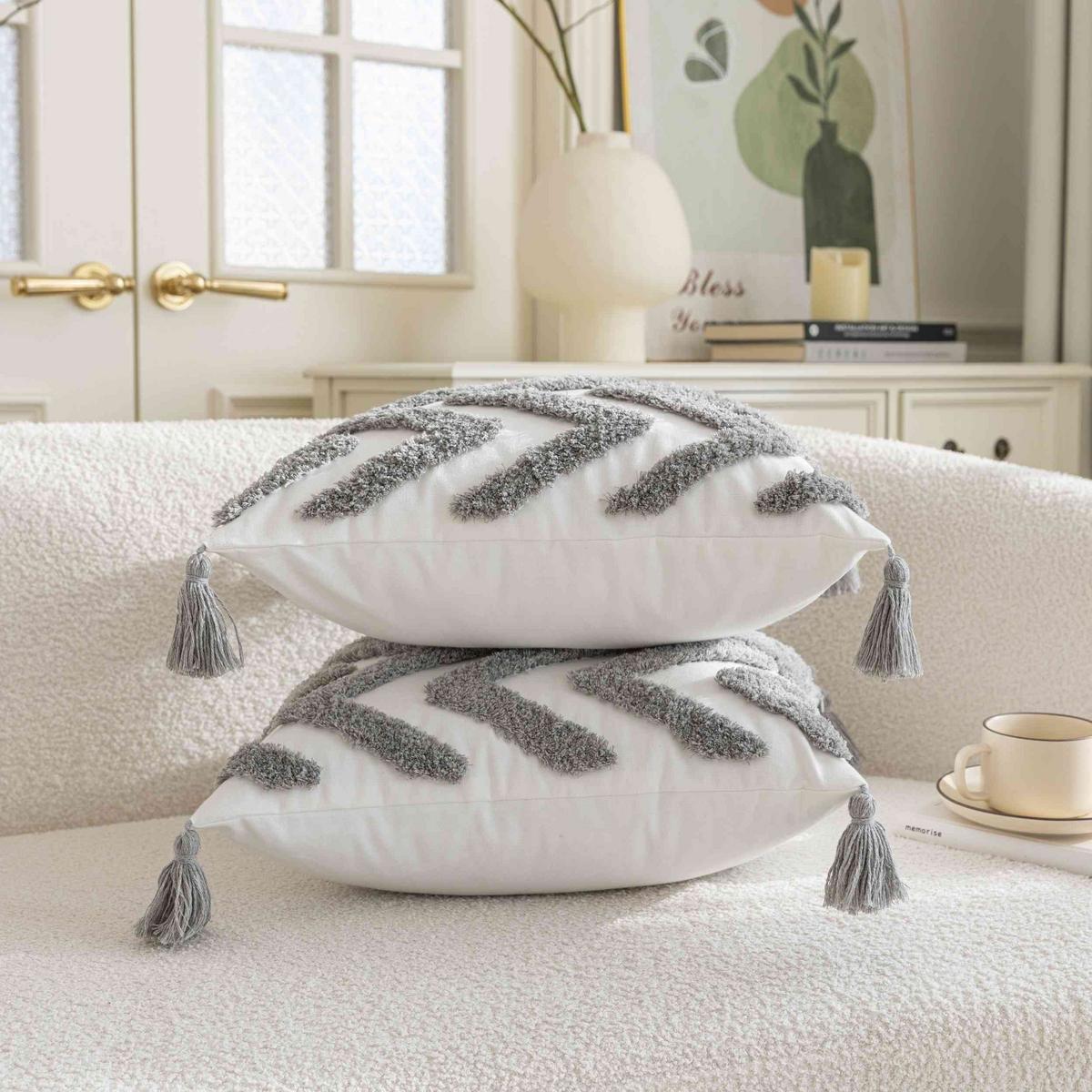 DEKOKISSEN Bonn HxB 45x45 cm Grau - Grau, Textil (46/45cm) - Gardinenbox