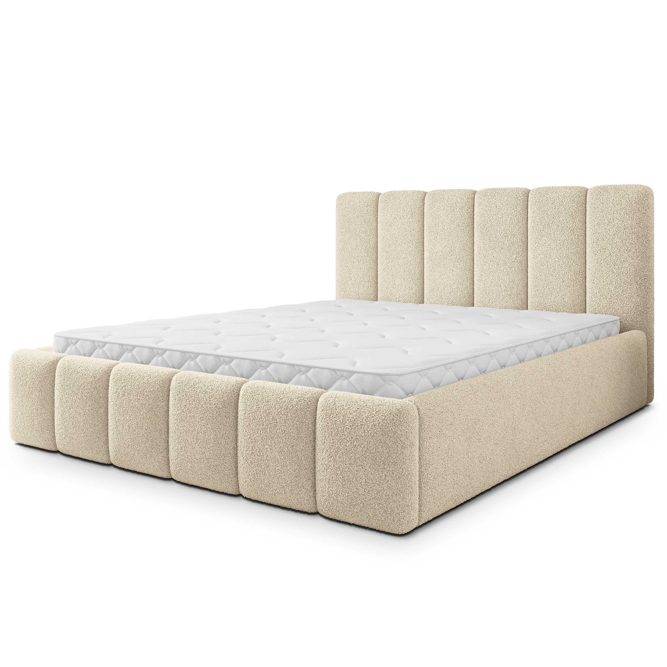 POLSTERBETT ATTORA Q 160x200 cm mit Bettkästen - Creme - Creme, Holz (160/200cm) - MASSENO
