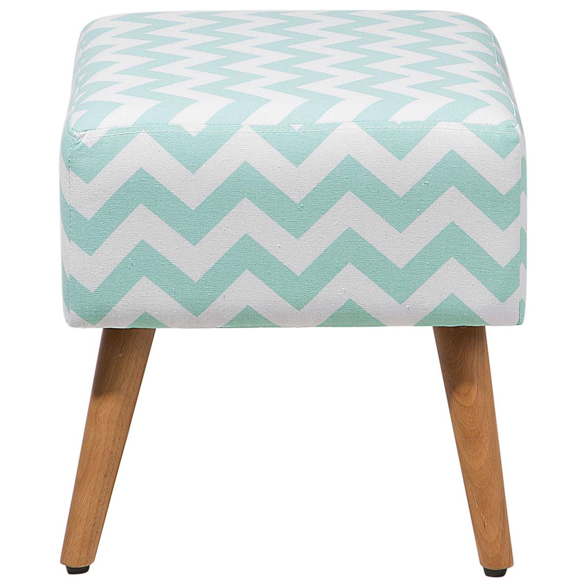 HOCKER Manteo 39/50/42 cm - Grün, Naturmaterialien/Textil (50/42/39cm) - Beliani