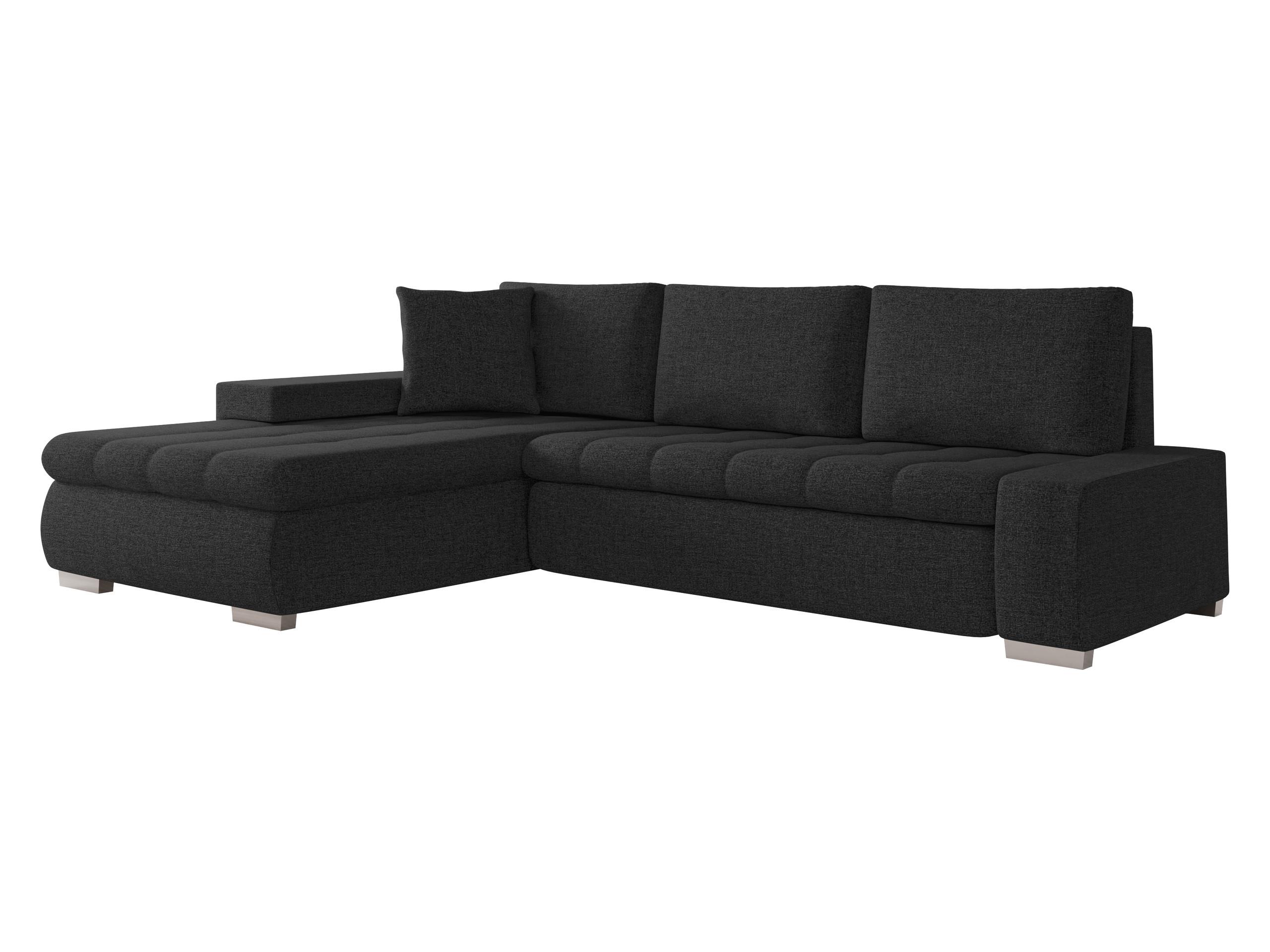 ECKSOFA Orkan Mini - Anthrazit/Schwarz, Holz/Textil (265/185cm) - MIRJAN24