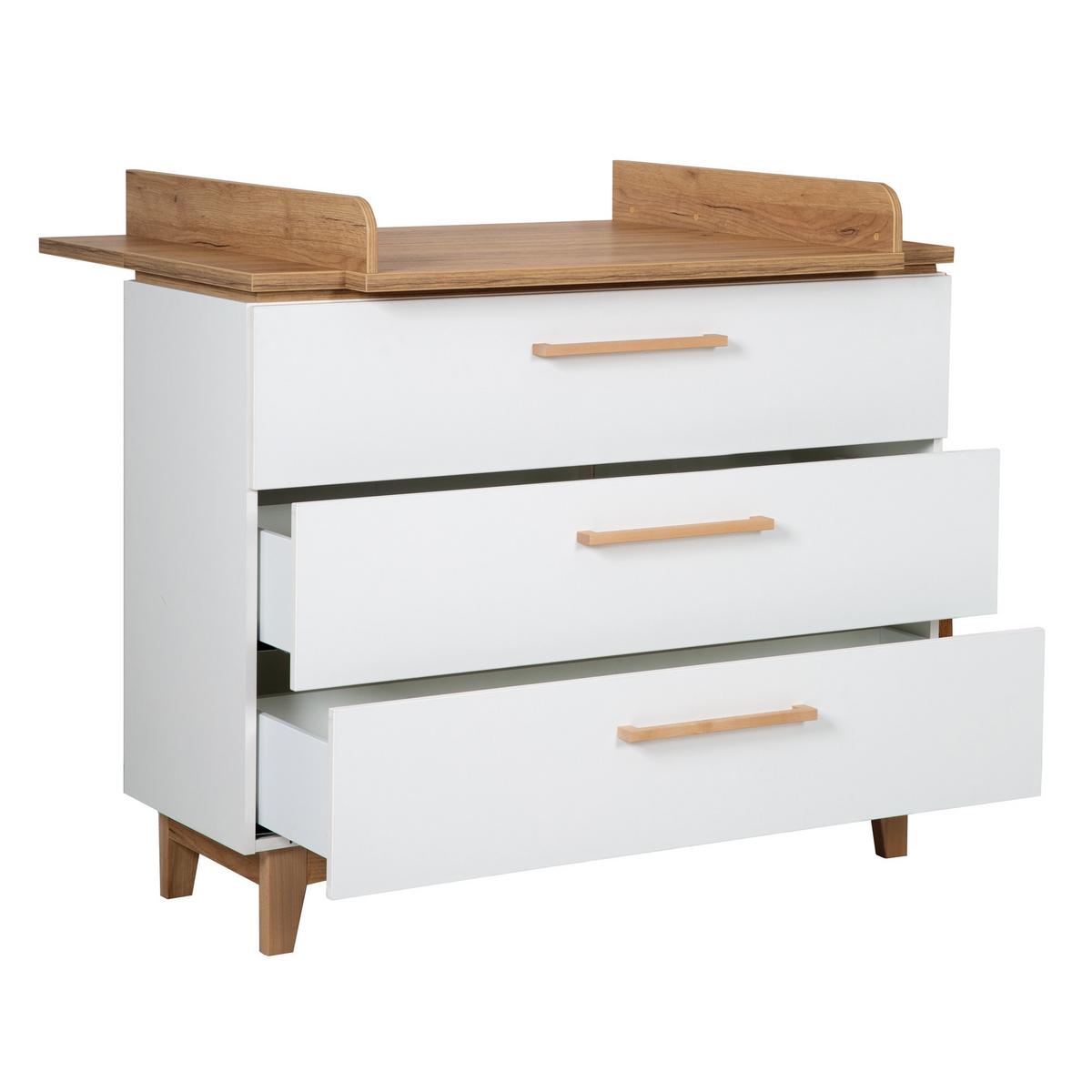 BABYZIMMER-SET Finn 3-teilig - Weiß, Holzwerkstoff (76/82.5/144cm) - Roba