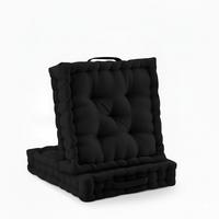 STUHLKISSEN Mila 50x50x10cm Schwarz (2tlg) - Schwarz, Textil (50/50/10cm) - Beautissu 