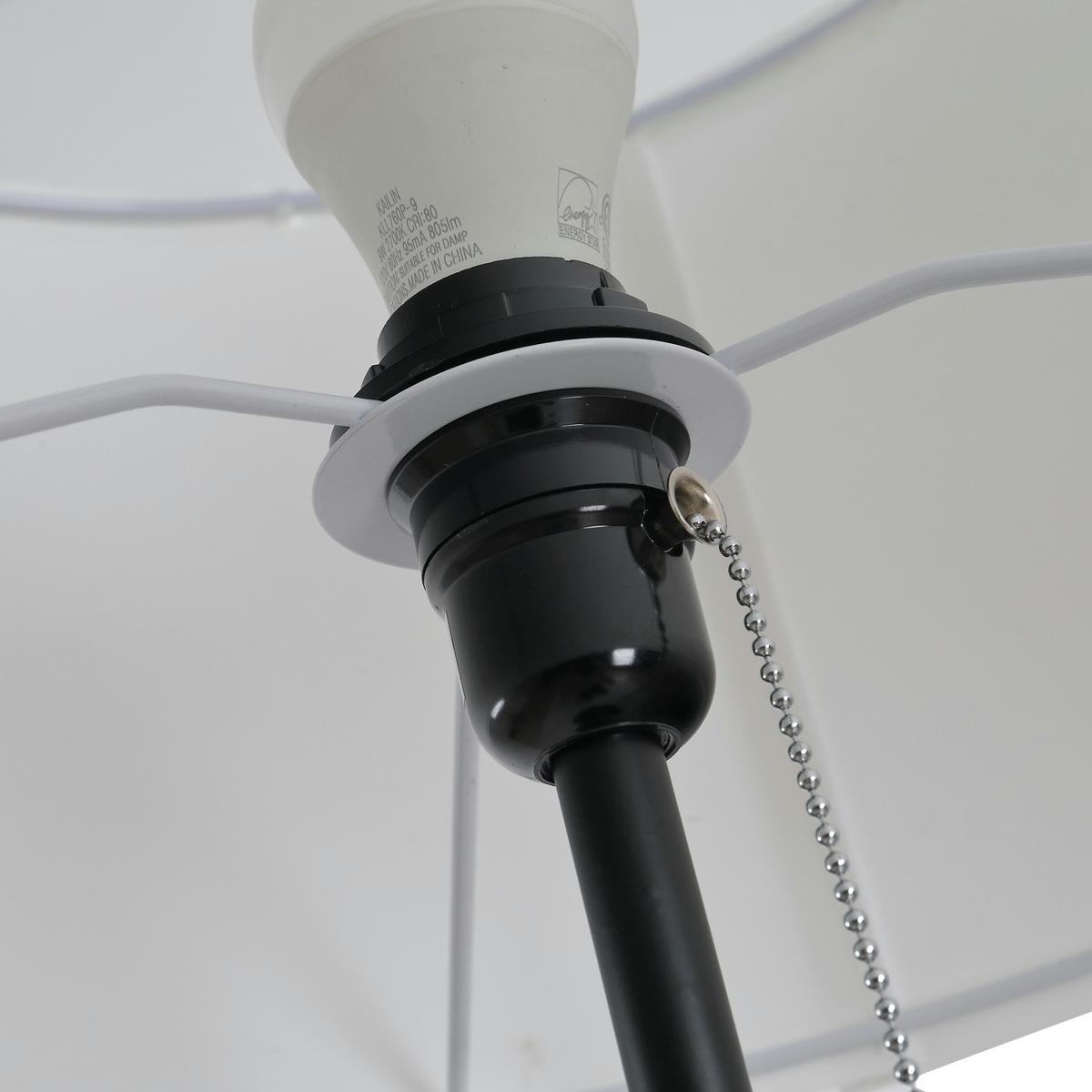 STEHLAMPE Stehleuchte Standleuchte E27 Stahl 37x37x152cm (Schwarz+Weiß) - Multicolor, Metall (37/152/152cm) - HOMCOM