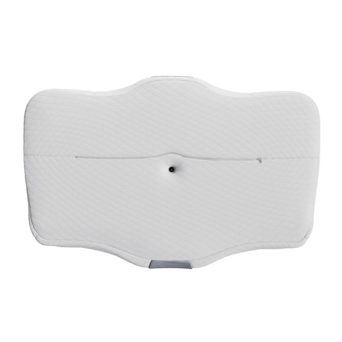 NACKENKISSEN weiß / grau (1er-Set) - Weiß, Textil (41/63cm) - Juskys