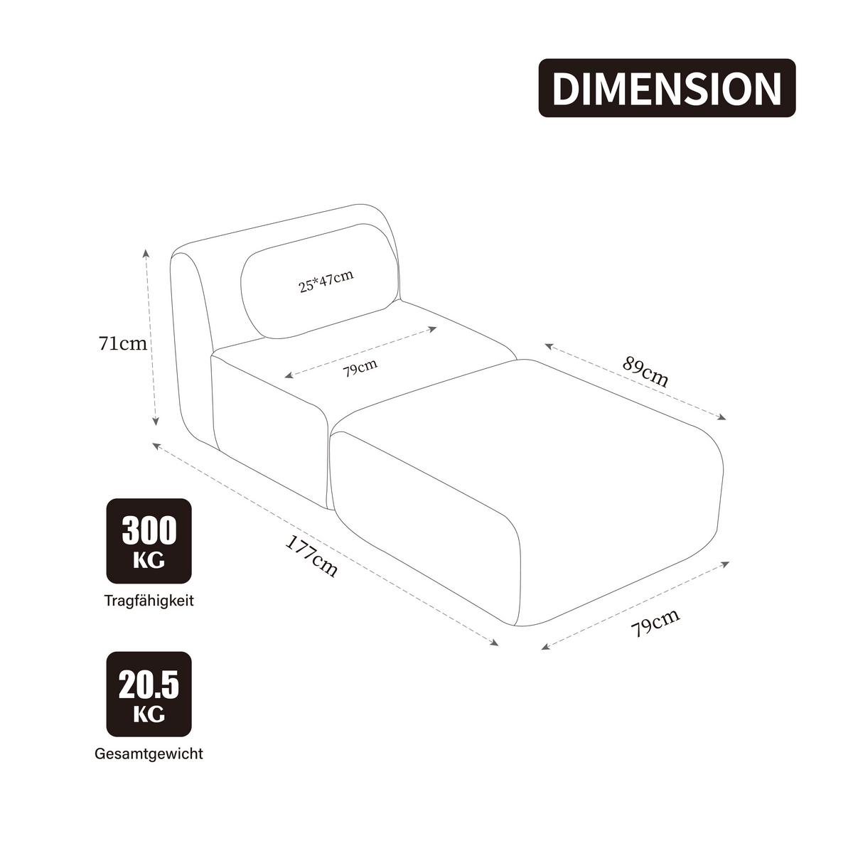 MODULARES SOFA Chenille Caramel 30D Schaumstoff Haustierfreundlich - Cognac, Textil (79/71/177cm) - Urban Meuble