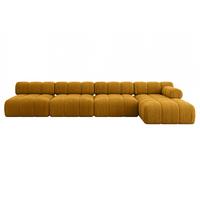 ECKSOFA modulares Sofa Razon-L3 - 380x160x70 cm Senfgelb Cord - Currygelb, Holzwerkstoff/Textil (380/160cm) - ALTDECOR