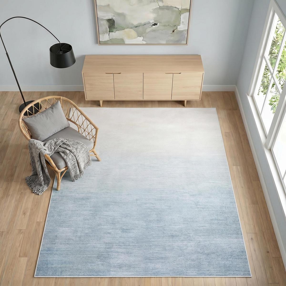 TEPPICH OMBRE - Hellblau, Textil (160/230cm) - IDIMEX