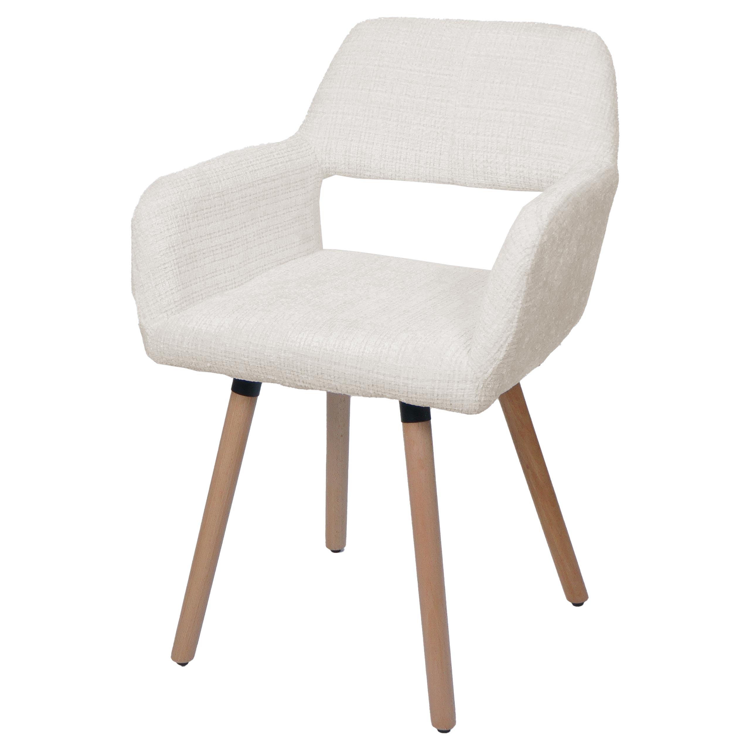 ESSZIMMERSTUHL Cremeweiß - Creme/Weiß, Textil (56/80/53cm) - MCW