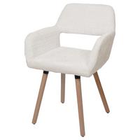 ESSZIMMERSTUHL Cremeweiß - Creme/Weiß, Textil (56/80/53cm) - MCW
