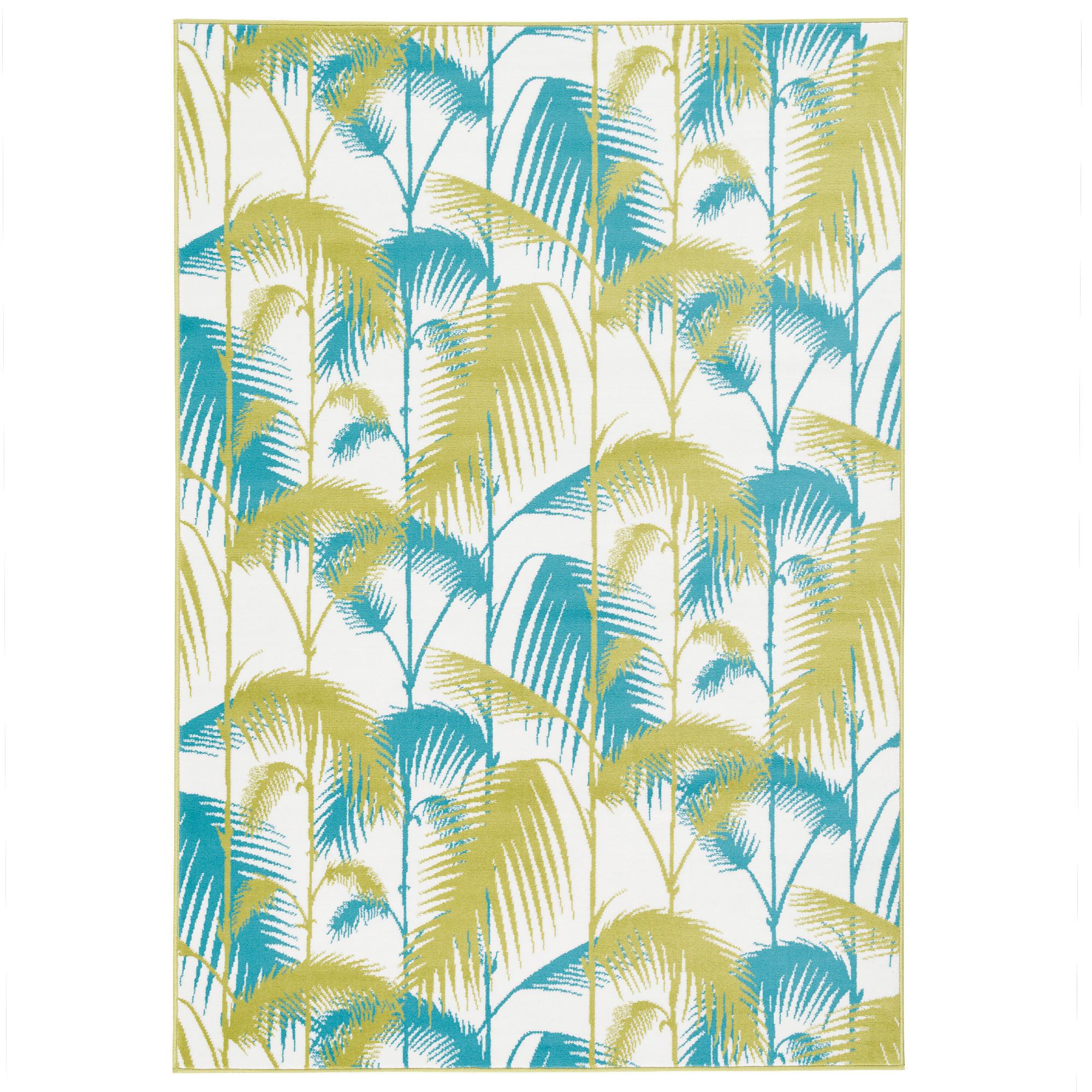 DESIGNER TEPPICH SAMBA PALMEN - Türkis/Grün, Textil (120/170cm) - Pergamon