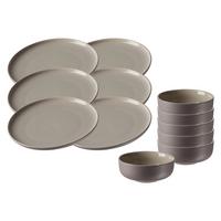 FRÜHSTÜCKSSET Jasper taupe 12er Set - Taupe, Keramik (2/2/2cm) - Ritzenhoff Breker